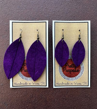 Leather earrings